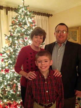 The Ling family: Kim, son James and husband Al